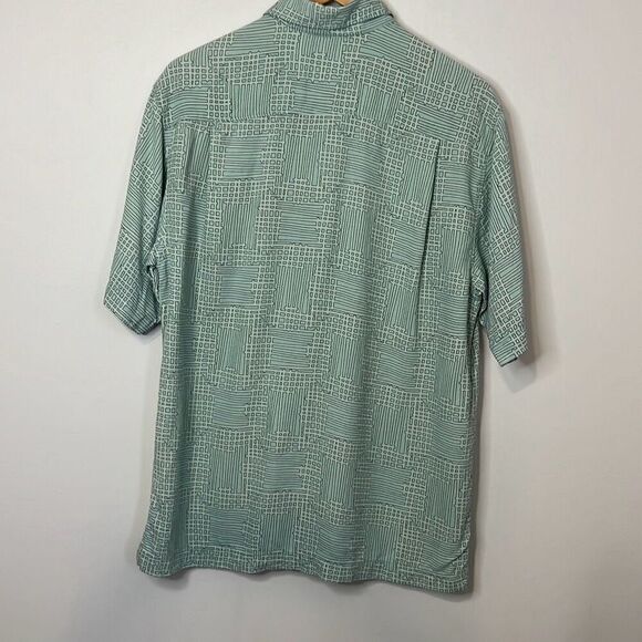 Tommy Bahama Men’s Short Sleeve Hawaiian Camp Shirt Teal Size Small 100% Silk - Picture 9 of 12